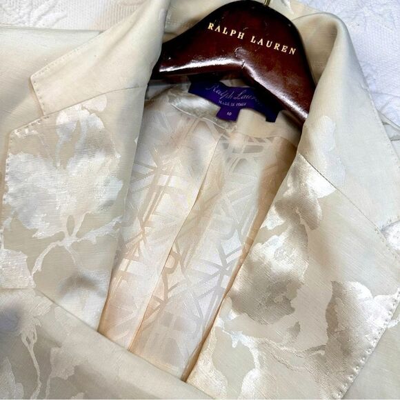 Ralph Lauren Resort ‘24 Collection Parker Floral Jacquard Single-Breasted Jacket - Picture 1 of 17